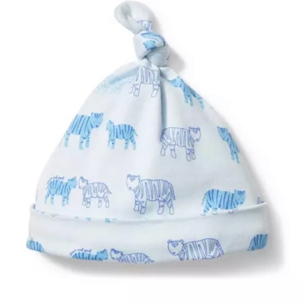 Janie and Jack baby Tiger print knot beanie 0-3 months‎